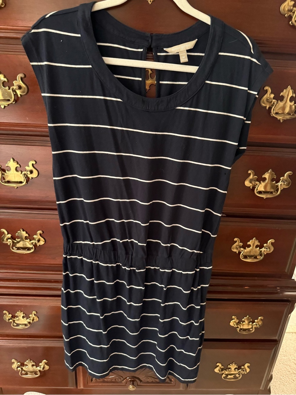 Banana Republic Navy and White Striped Mini Dress